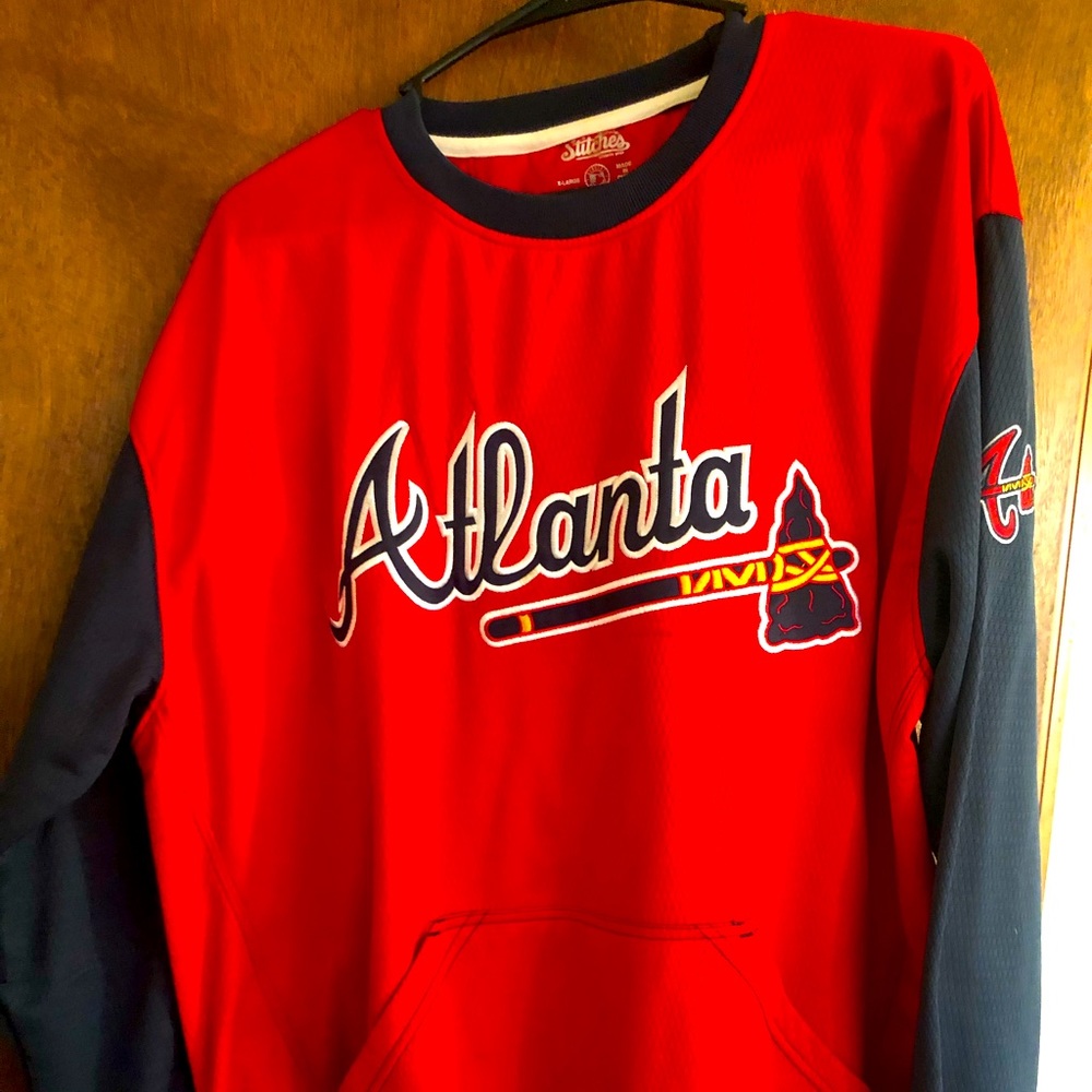 Atlanta Braves Stitches Crewneck Sweatshirt